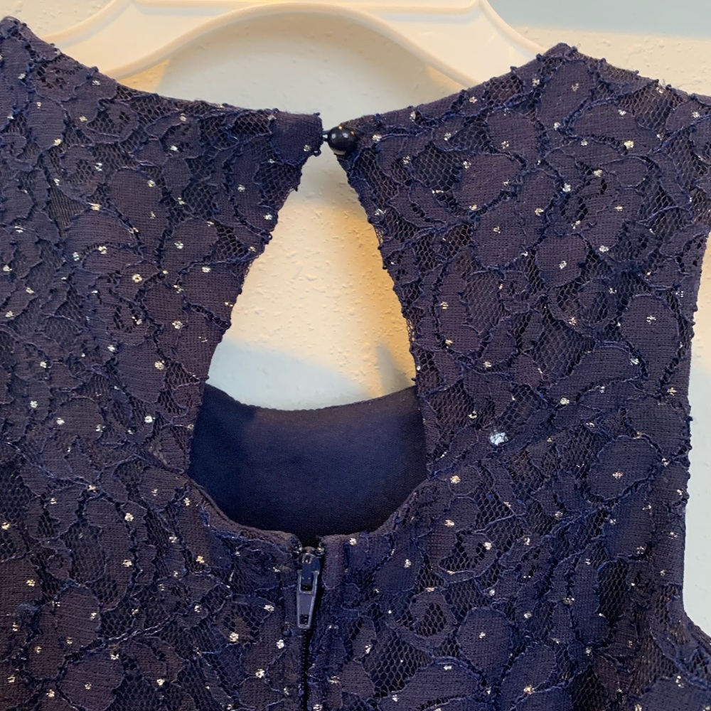 Girls Navy Holiday Dress Size 8 - Picture 6 of 6